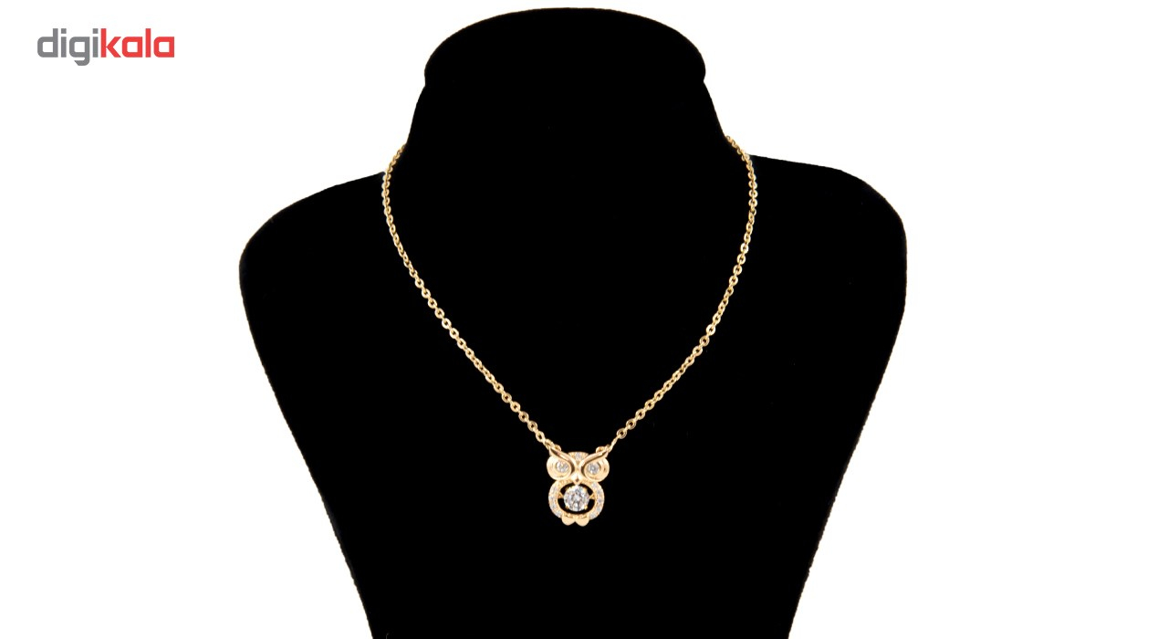 گردنبند ژوپینگ مدل جغد نگین دار متحرک
