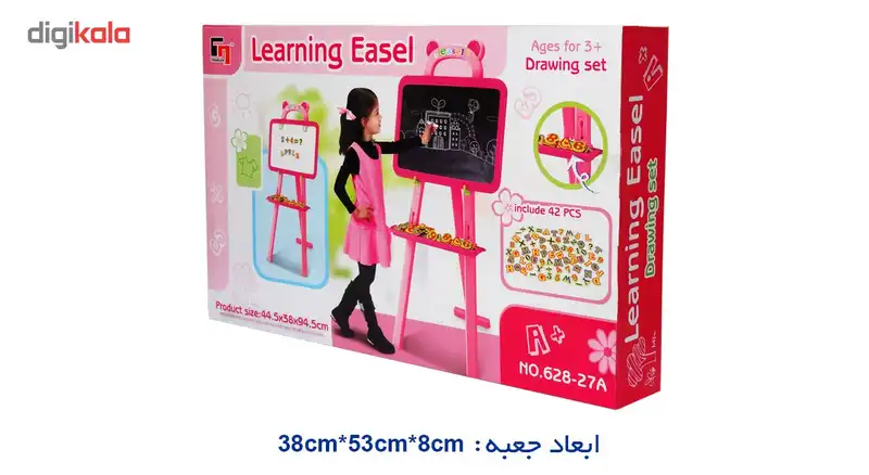 تخته وایت برد آموزشی سه کاره تنگجیا مدل Learning Easel 3-in-1 628-27A