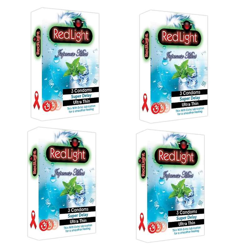 کاندوم ردلایت مدل Japanese Mint مجموعه چهار عددی کاندوم ردلایت مدل Japanese Mint مجموعه چهار عددی