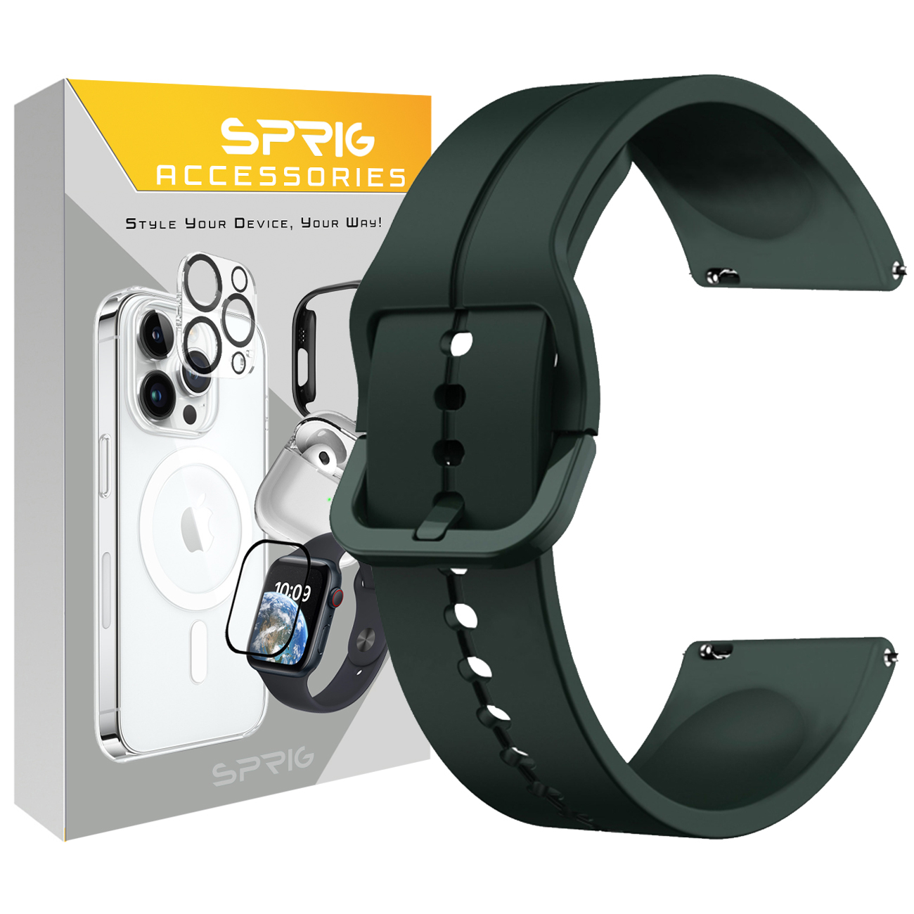 بند اسپریگ مدل Silic slick مناسب برای ساعت هوشمند سامسونگ Galaxy Watch 6 40mm / 44mm / Classic 43mm / Classic 47mm