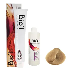 کیت رنگ مو بیول مدل HONEY شماره 10.18 حجم 100 میلی لیتر رنگ بلوند نسکافه ای پلاتینه  