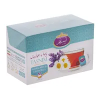 دمنوش کیسه ای بابونه و اسطوخودوس تسنیم طلایی بسته 20 عددی