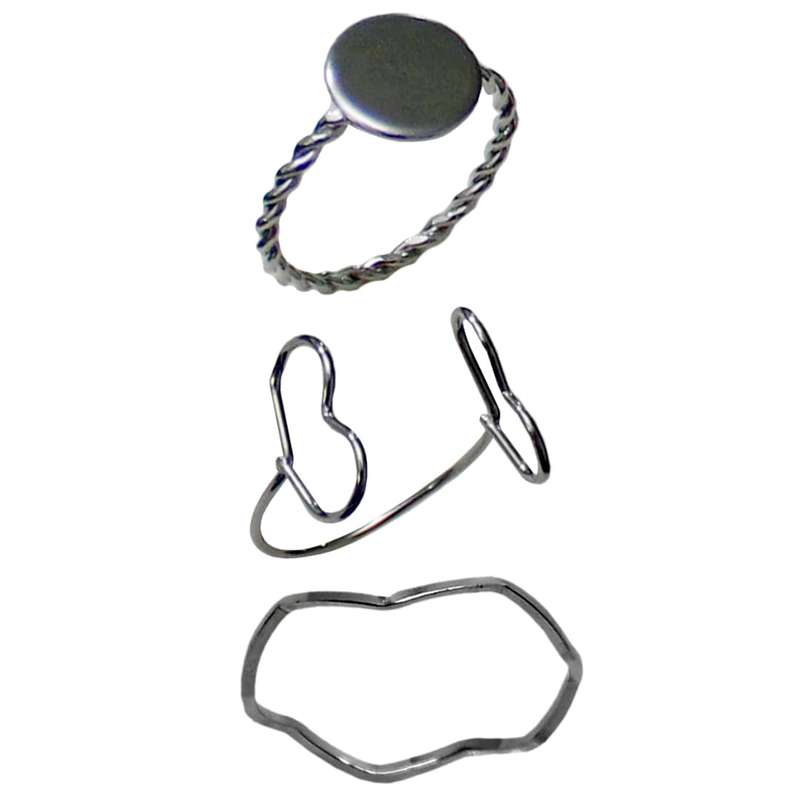 بند انگشتی زنانه کد 1300 مجموعه 3 عددی