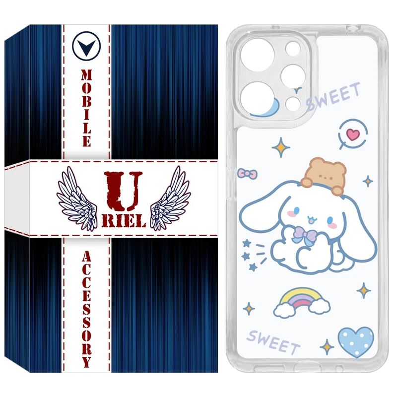 کاور یوریل مدل Clear کد 24 طرح خرگوش بامزه مناسب برای گوشی موبایل شیائومی Redmi 12 4G / 12 5G
