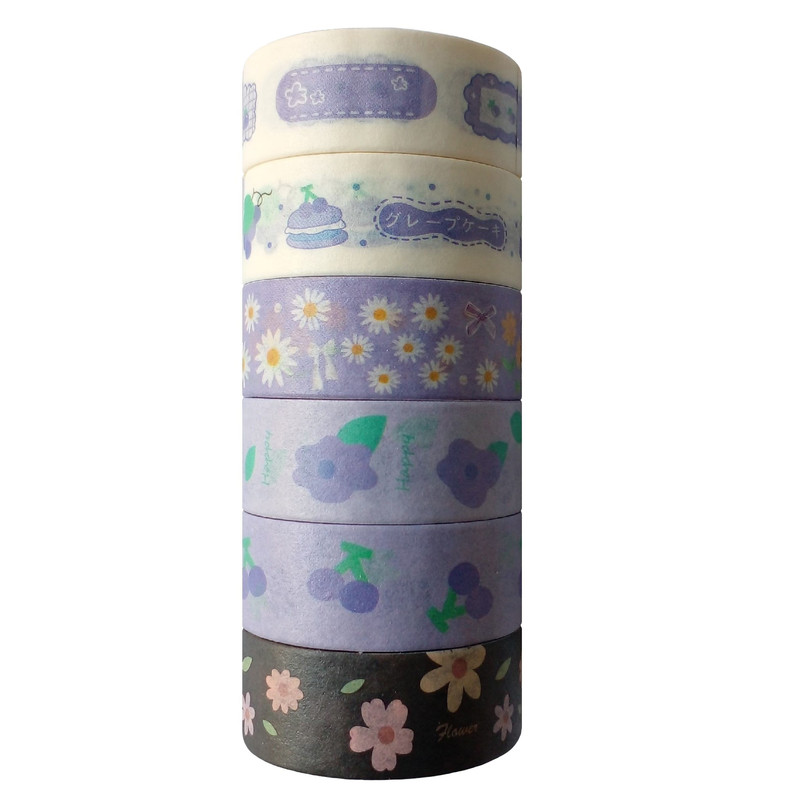 چسب نواری مدل واشی کد 103P عرض 1.5 سانتی متر مجموعه 6 عددی