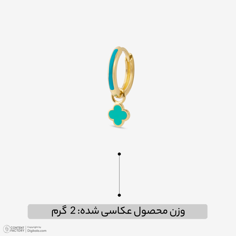 گوشواره حلقه‌ای طلا 18 عیار زنانه با طرح ونکلیف آرپلز گلدم مدل E253001 - 3