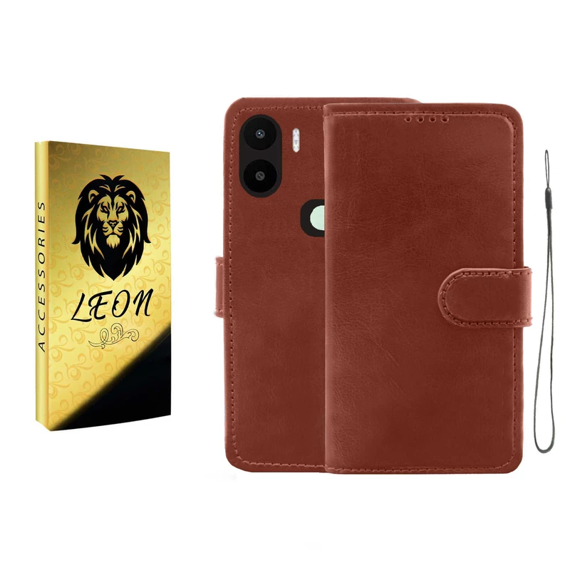 کیف کلاسوری لئون مدل Kif_Oro مناسب برای گوشی موبایل سامسونگ Galaxy A1 Plus به همراه بند آویز