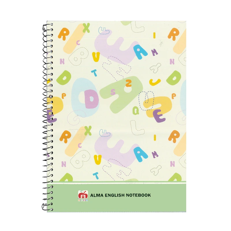 دفتر زبان 40 برگ آلما مدل ALPHABET کد 7440