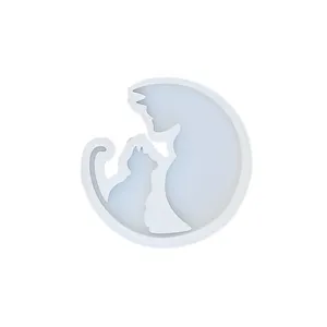 قالب رزین مدل آویز طرح سگ و گربه کد DC1
