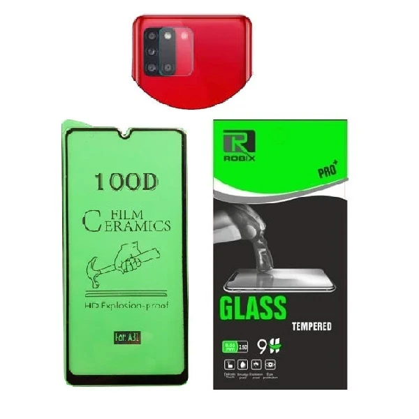 محافظ صفحه نمایش روبیکس مدل CR-A51مناسب برای گوشی موبایل سامسونگ Galaxy A51 به همراه محافظ لنز دوربین