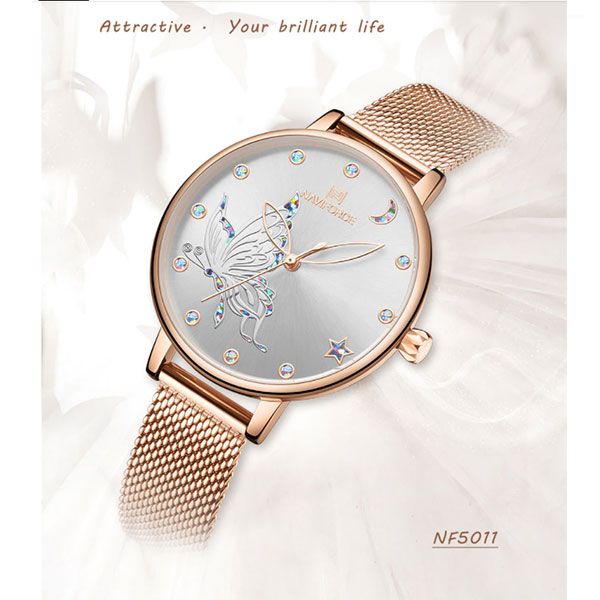 ساعت مچی عقربه ای زنانه نیوی فورس مدل NF5011 RGW -  - 5