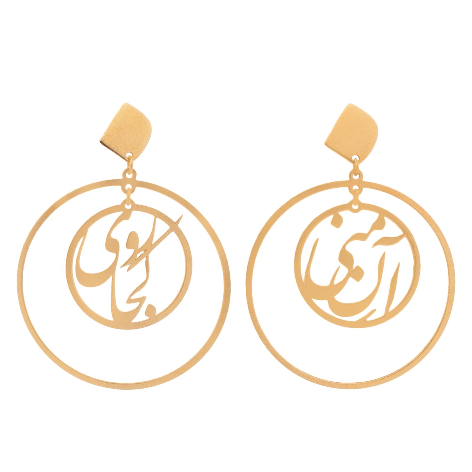 گوشواره طلا 18 عیار زنانه دُرج مدل DE84 -  - 1