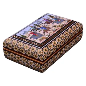 جعبه جواهرات خاتم کاری طرح سرور کد LG-M16