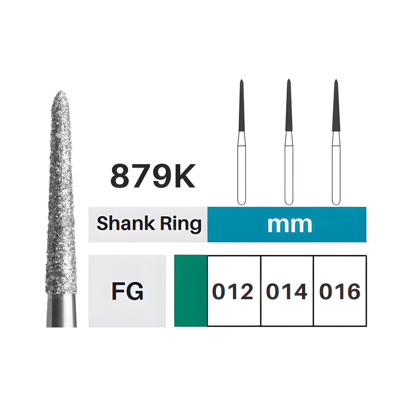 فرز الماسی آر دی تی مدل مخروطی ته گرد توربین 879K بسته 5 عددی