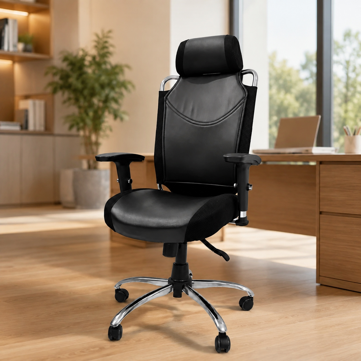 قیمت روز صندلی اداری سیتریکس مدل SIT3/SA2 چرم و پارچه تنفسی خرید