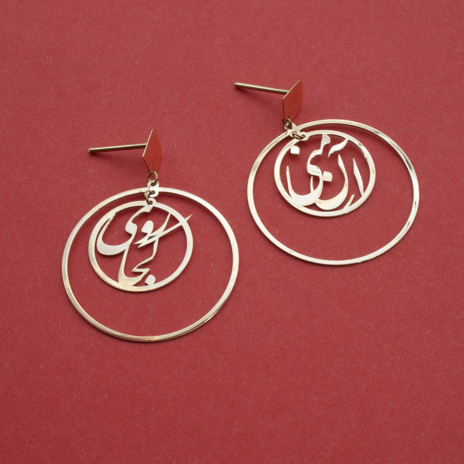 گوشواره طلا 18 عیار زنانه دُرج مدل DE84 -  - 2