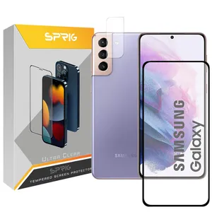محافظ لنز دوربین اسپریگ مدل SH-Full مناسب برای گوشی موبایل سامسونگ Galaxy S21 Plus به همراه محافظ صفحه نمایش