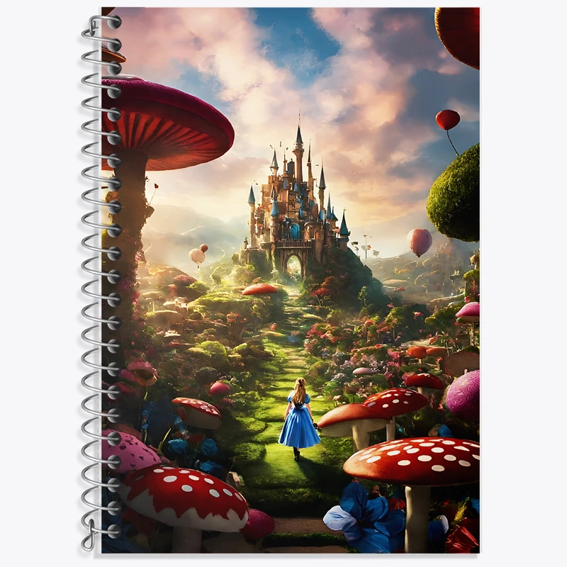 دفتر لغت 50 برگ خندالو طرح آلیس در سرزمین عجایب کد N3455