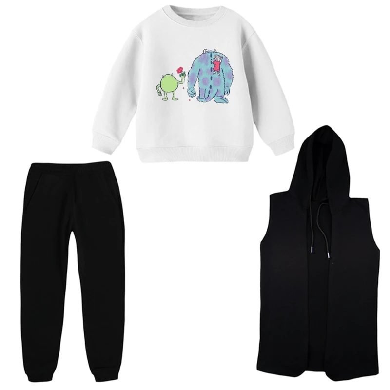 ست 3 تکه لباس راحتی بچگانه مدل کارخانه هیولاها  