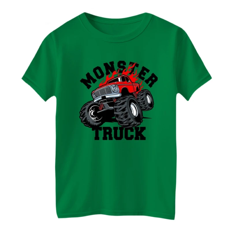 تی شرت آستین کوتاه بچگانه مدل ماشین آفرود