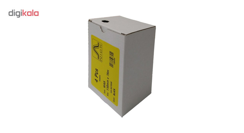 ریبون پرینتر لیبل زن نیک مدل WAX 110mm x 75m بسته 4 عددی