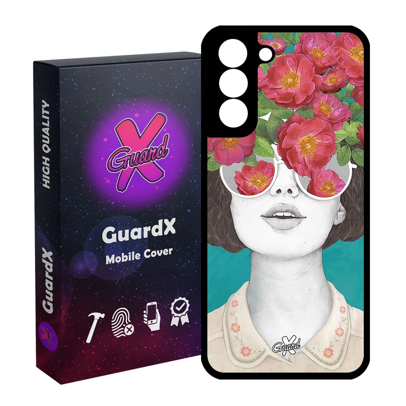 کاور گارد ایکس طرح Girl مدل Glass10148 مناسب برای گوشی موبایل سامسونگ Galaxy S21 FE