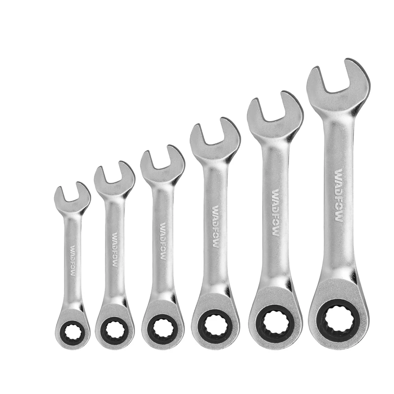 آچار یکسر تخت و یکسر رینگی جغجغه ای وادفو مدل WSP6406 مجموعه 6 عددی
