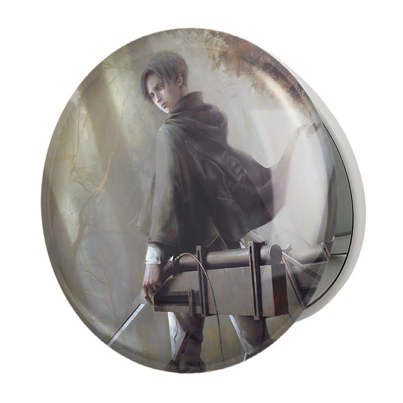 آینه جیبی خندالو طرح لیوای انیمه اتک آن تایتان Attack on Titan مدل تاشو کد 18530