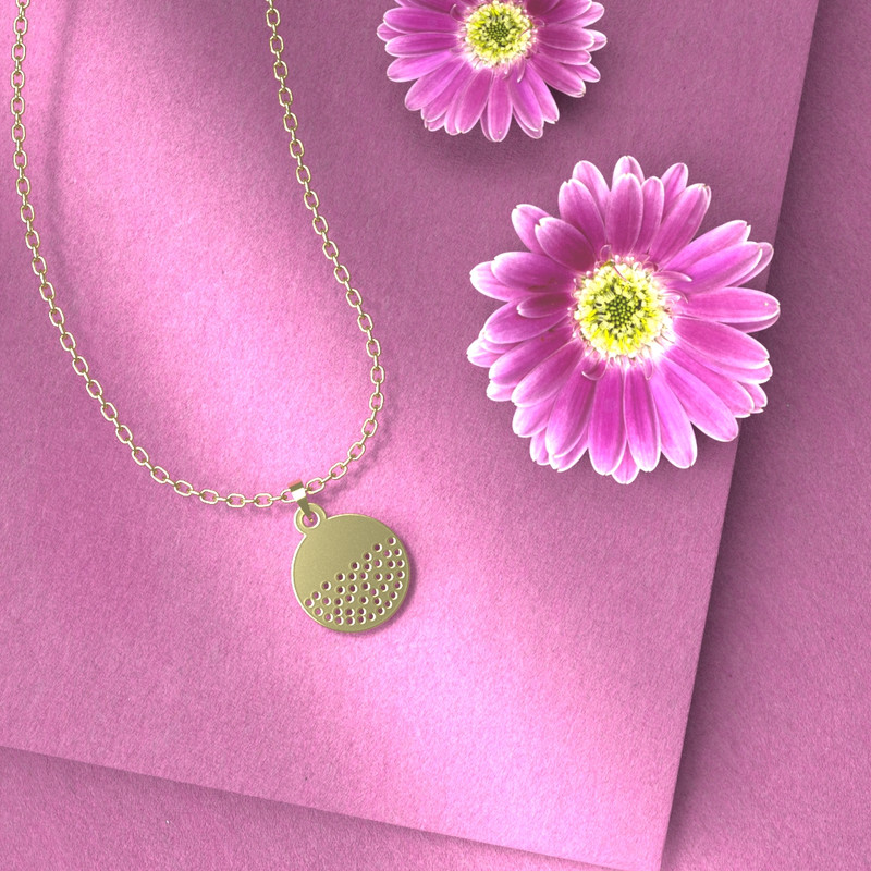 گردنبند طلا 18 عیار زنانه مدوپد مدل هندسی کد TT2-1-1113