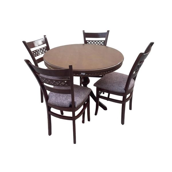 میز و صندلی ناهارخوری چهار نفره گروه تولید اسپیناس مدل Zanburi-Aros-270004