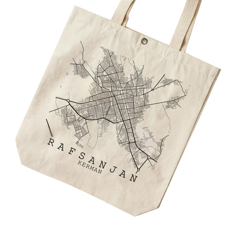 ساک خرید ترمه طراحان ایده مدل نقشه شهر رفسنجان کد map0519 - L
