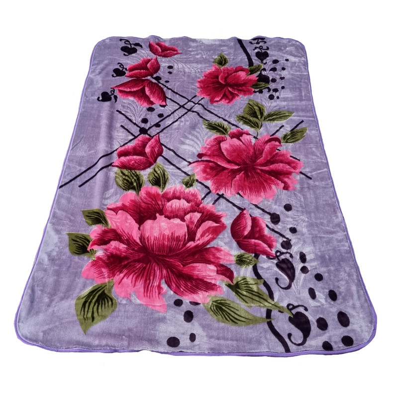 پتو روشا مدل گل برجسته تک نفره سایز 220×140 سانتی متر