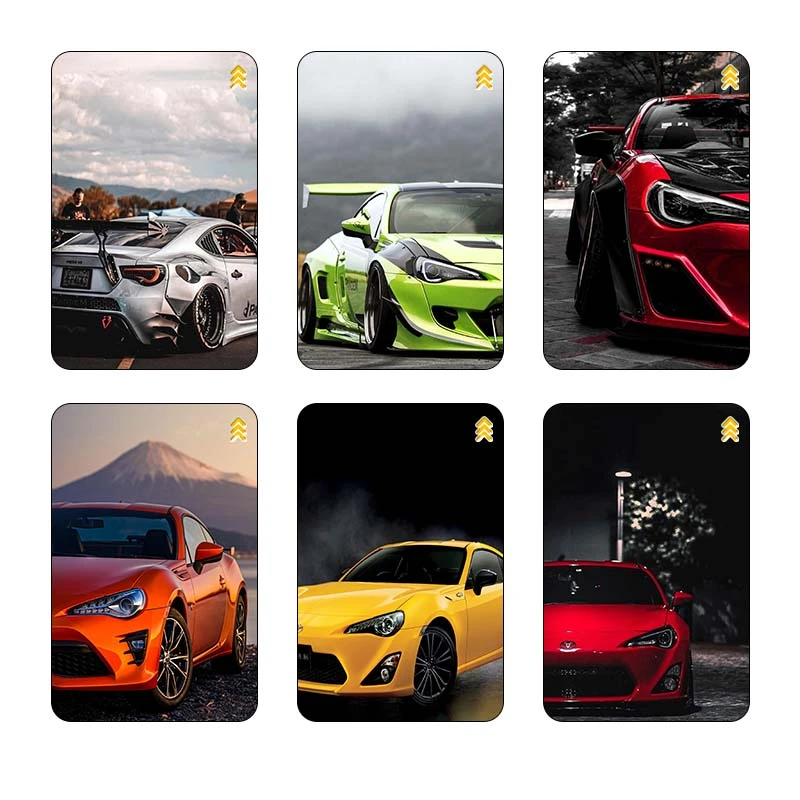استیکر کارت مدل سام نگار طرح تویوتا جی‌تی ۸۶ Toyota GT86 کد SP1504 مجموعه 6 عددی