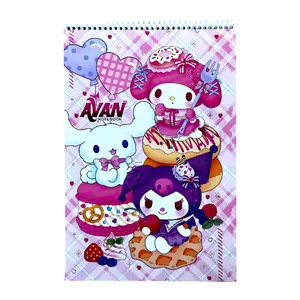 دفتر نقاشی 40 برگ رحلی آوان مدل حاشیه دار طرح کرومی و ملودی کد KM1