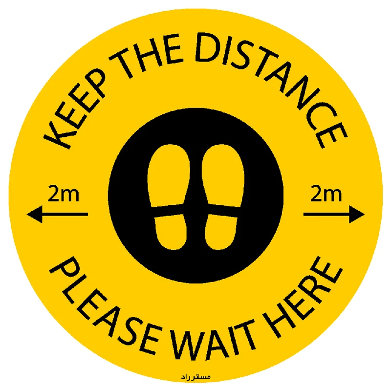 برچسب ایمنی مستر راد طرح لطفا فاصله اجتماعی را رعایت فرمایید کد HSE1317