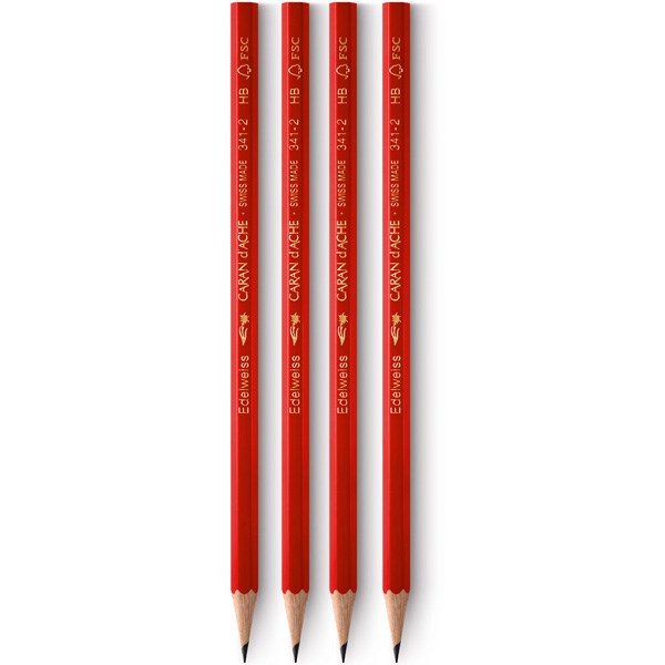 مداد مشکی Caran dAche مدل 341372 بسته 4 عددی