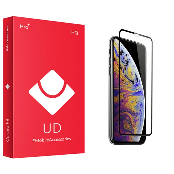 محافظ صفحه نمایش شیشه ای یو دی مدل +PRO مناسب برای گوشی موبایل اپل iPhone Xs max