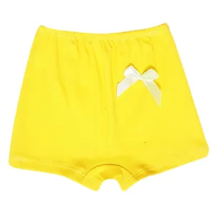 شلوارک دخترانه مدل نخی رنگ زرد