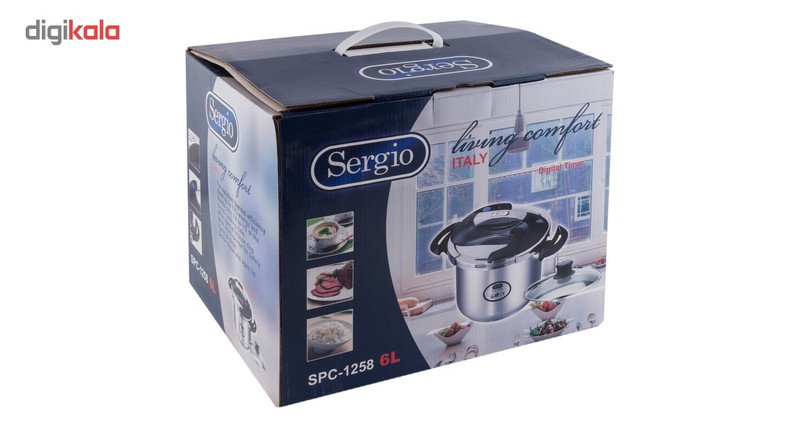 زودپز سرجیو مدل SPC-1258 گنجایش 6 لیتر