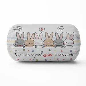 کوسن کودک مدل لوله ای خرگوشی طرح اسم روژین