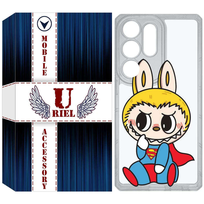 کاور یوریل مدل Clear کد 147 طرح لبوبو Labubu مناسب برای گوشی موبایل سامسونگ Galaxy S25 Ultra