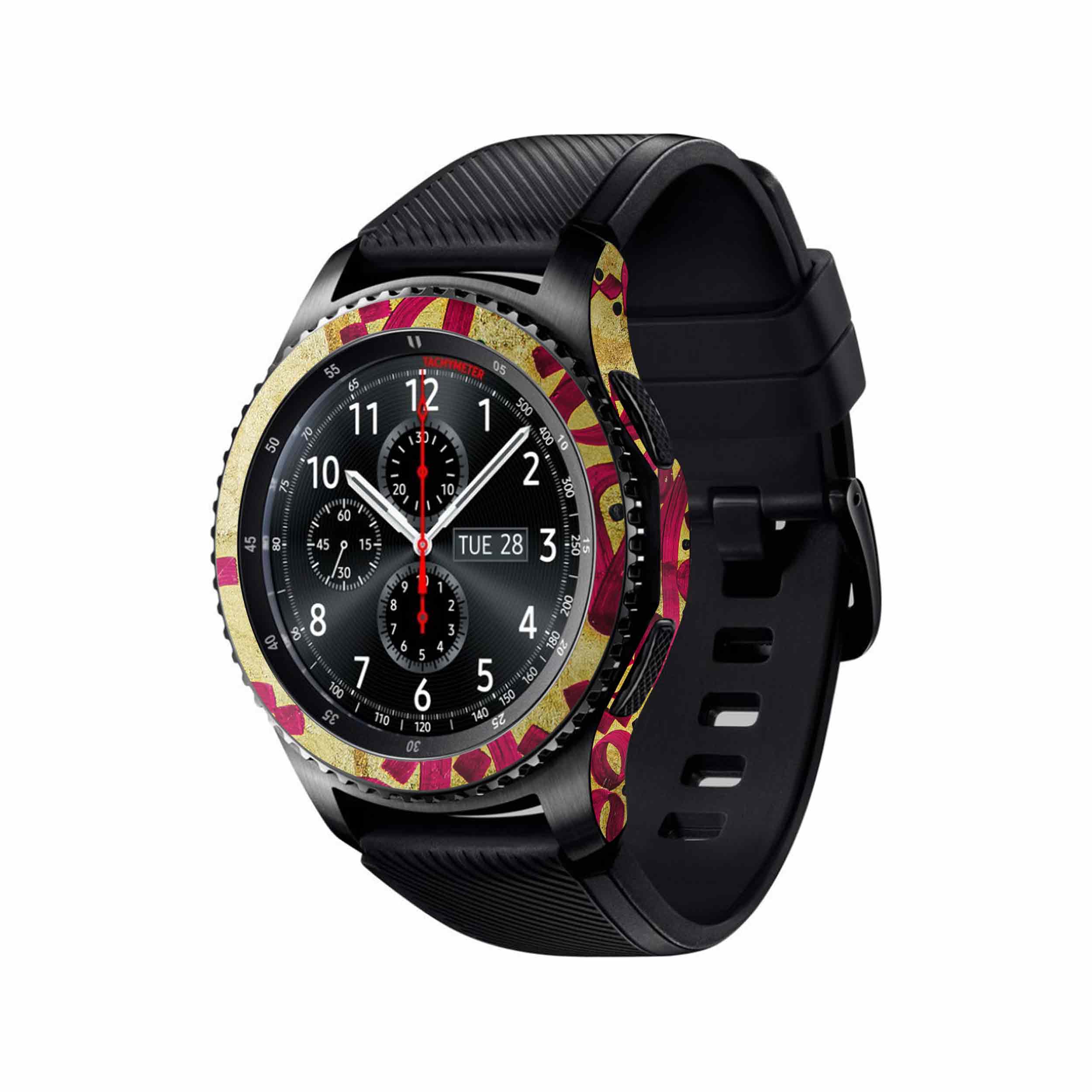 برچسب ماهوت طرح Nastaliq-5 مناسب برای ساعت هوشمند سامسونگ Galaxy Gear S3 Frontier