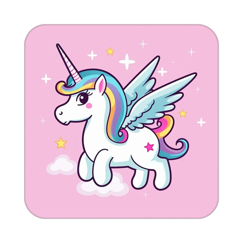 زیر لیوانی کاکتی طرح اسب تک شاخ و یونیکورن مدل mp29315