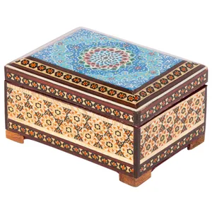 جعبه جواهرات خاتم کاری گالری گوهران مدل طاق اسمان 1357