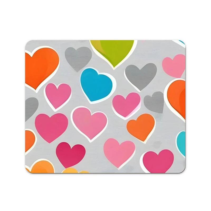  ماوس پد پاد آفرین طرح قلب های رنگی کد 262 سایز 19*24 سانتی متر