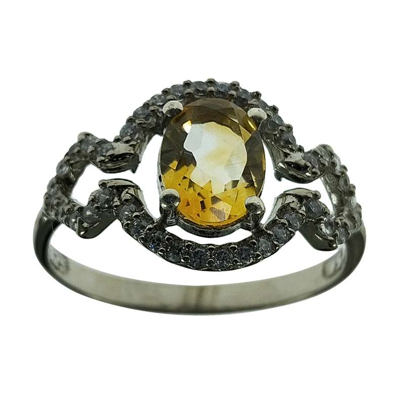 انگشتر نقره زنانه سلین کالا مدل سیترین کد 30 انگشتر نقره زنانه سلین کالا مدل سیترین کد 30