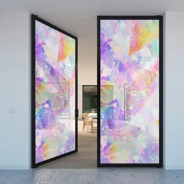 استیکر شیشه مدل رنگی رنگی 01