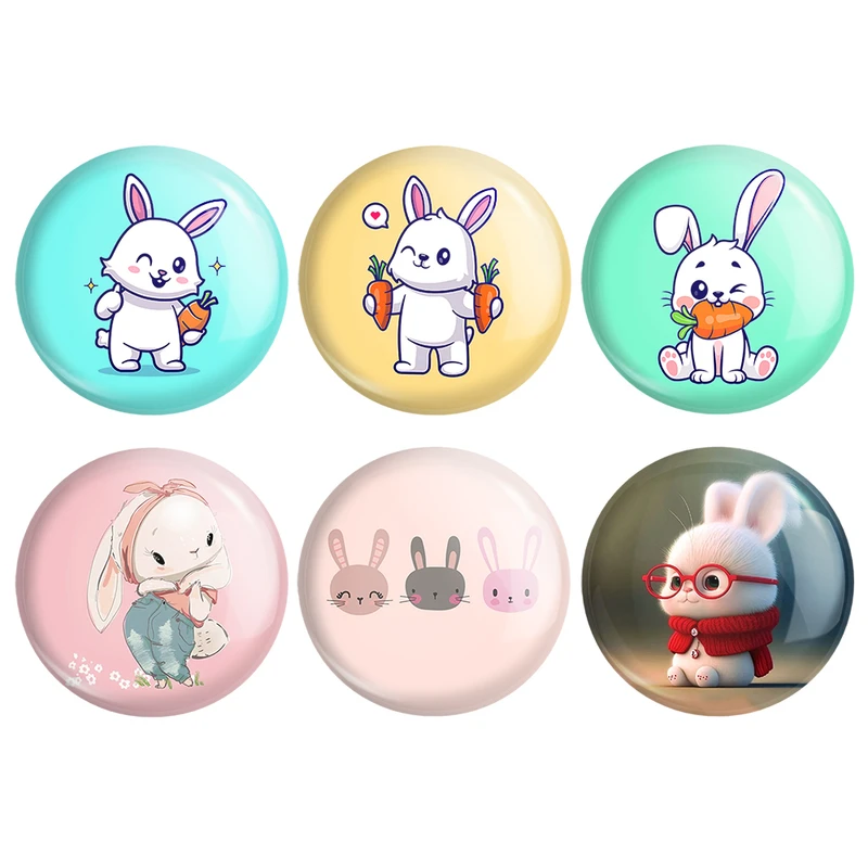 مگنت خندالو طرح خرگوش Rabbit کد 1686A مجموعه 6 عددی