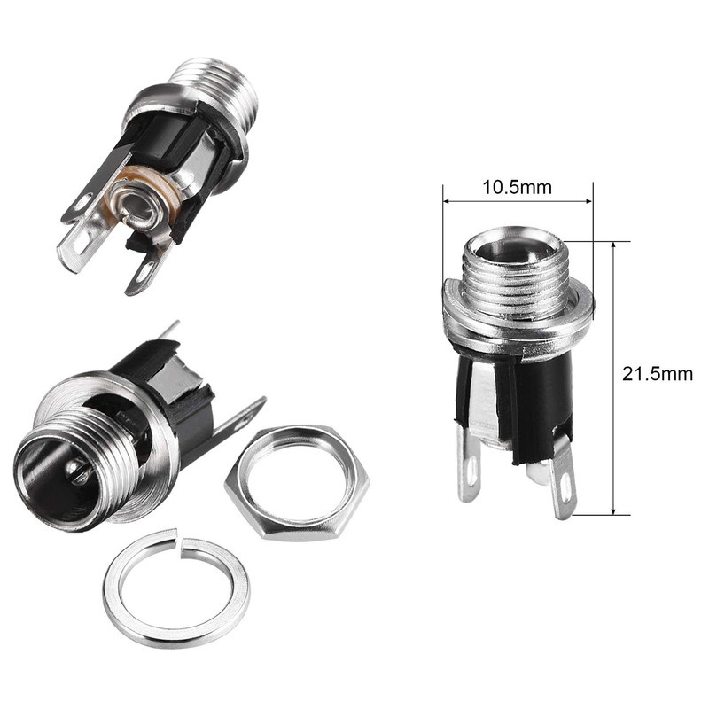 جک مادگی آداپتور مدل 5.5x2.1mm-DC025M بسته 2 عددی