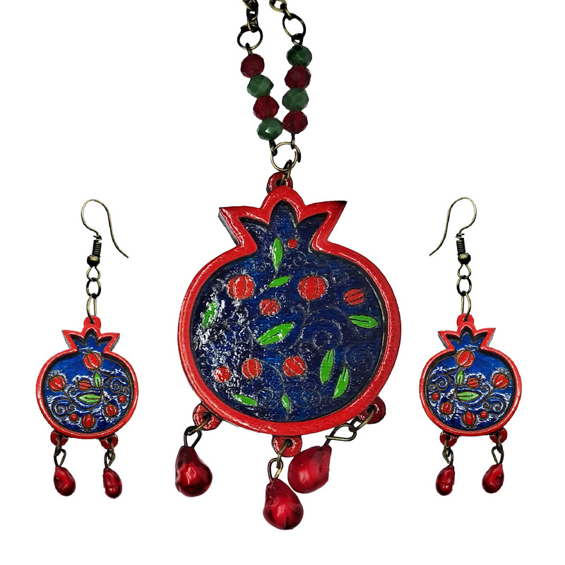 نیم ست دخترانه طرح انار مدل یلدا کد b.350
